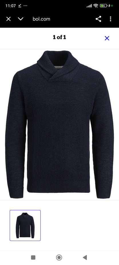 George Shawl Neck Knitted Cardigan