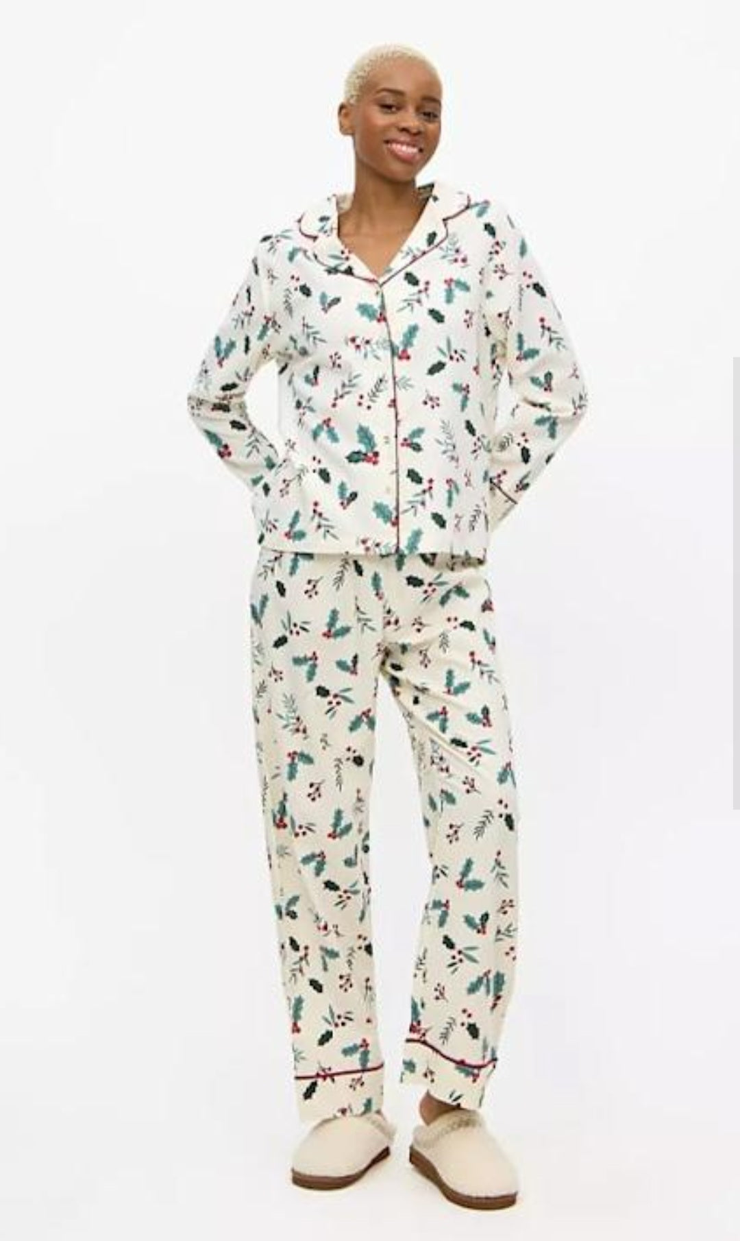 Holly Print Pyjama Set