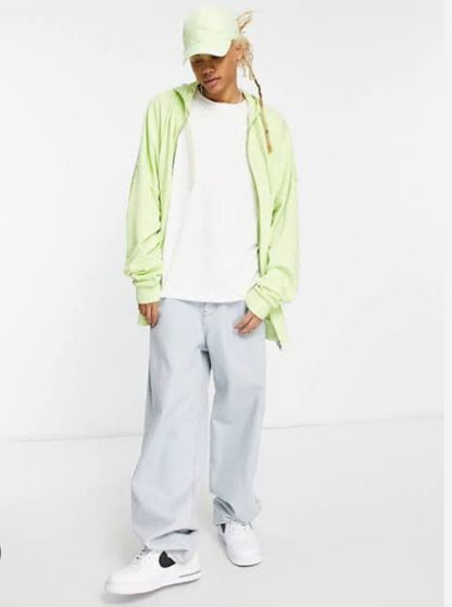 ASOS DESIGN super oversized hoodie in washed neon green