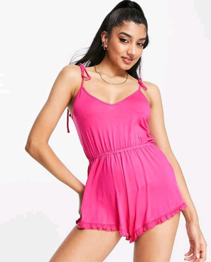 Miss Selfridge Playsuit Pyjama in Pink