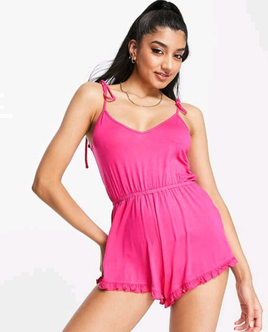Miss Selfridge Playsuit Pyjama in Pink