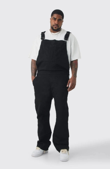 Tall Straight Leg Dungaree in True Black