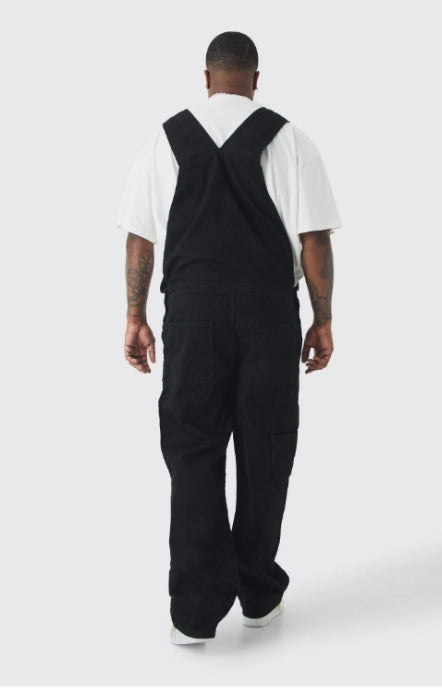 Tall Straight Leg Dungaree in True Black