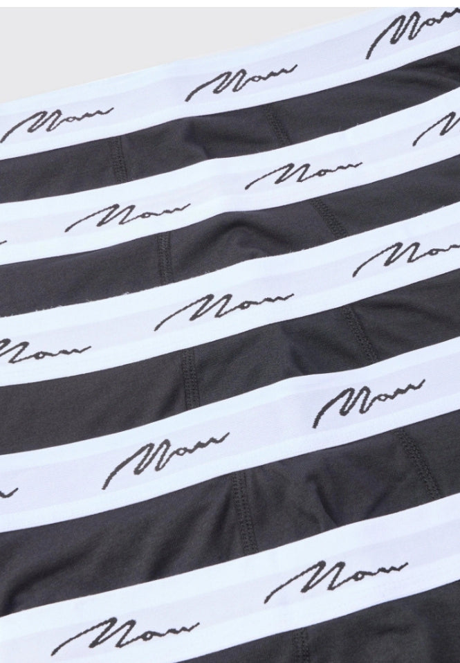 5 Pack Man Signature Boxers Black