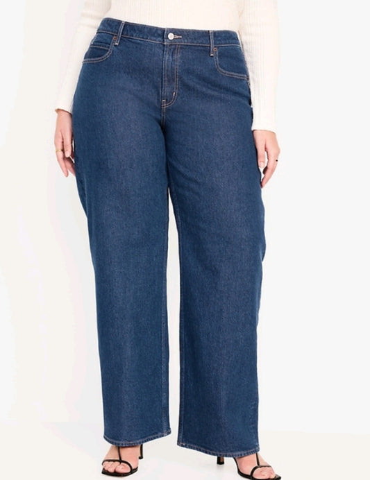 Mid-Rise Wide-Leg Jeans - Old Navy