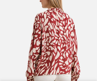 Printed Long Sleeve Blouse