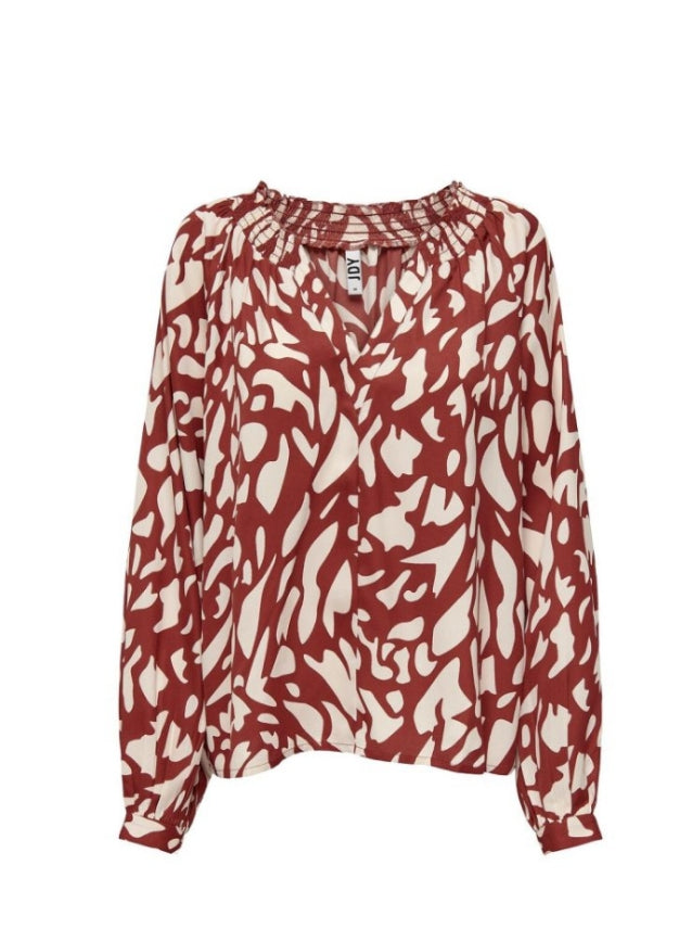 Printed Long Sleeve Blouse