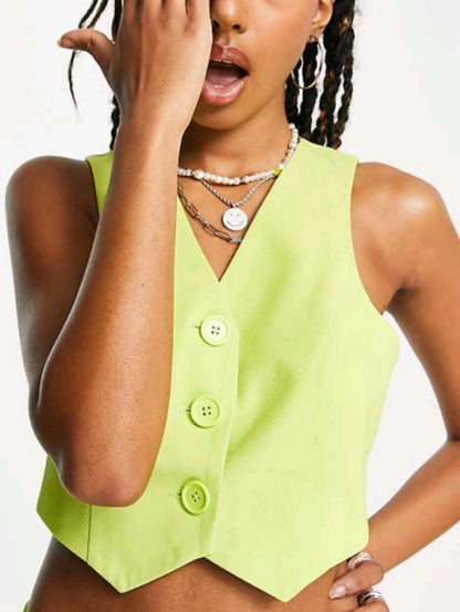 Collusion Waistcoat Light Green