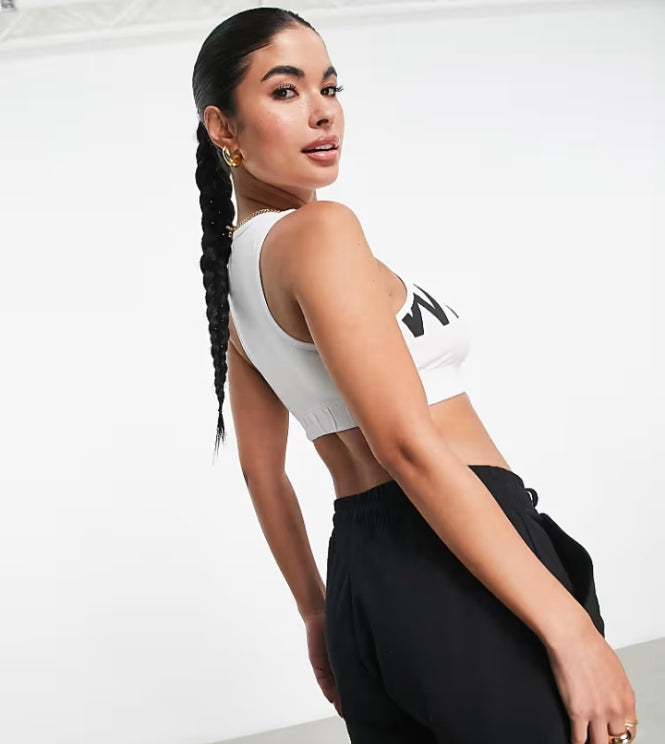 Weekend Collective Bralette With Logo in White