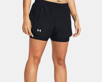 Under Armour Women's Fly-By 2.0 2-in-1 Shorts - Black