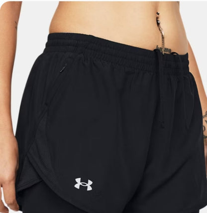 Under Armour Women's Fly-By 2.0 2-in-1 Shorts - Black