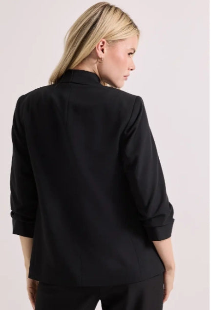 Dorothy Perkins Ruched Sleeve Blazer And Trouser Set Black