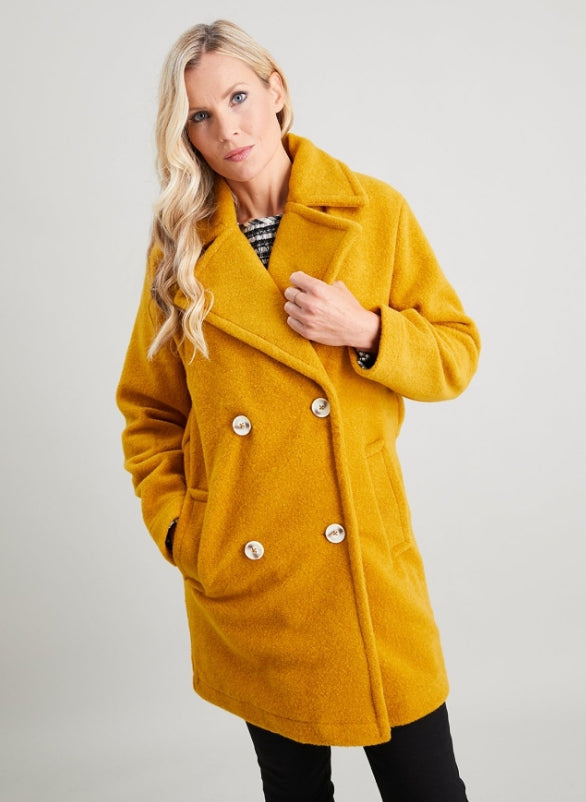 Womens Mustard Oversized Coat