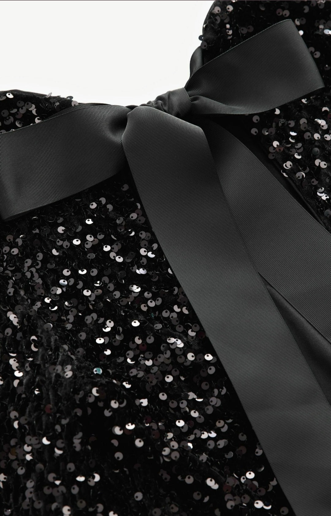 Next Evening Sequin Bow Back  dress - black