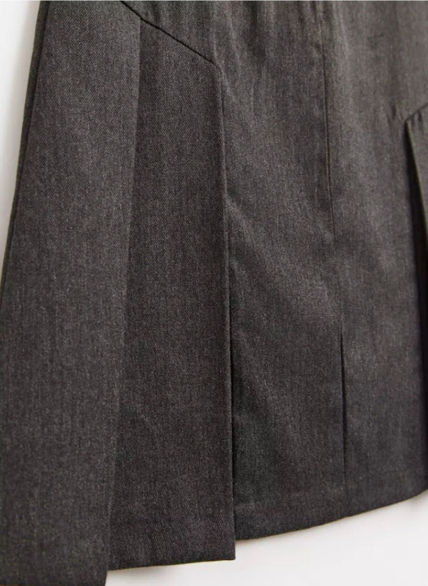2 Pack Grey Zip Through Pinafores Plus Fit