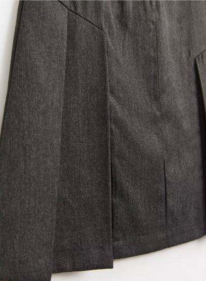 2 Pack Grey Zip Through Pinafores Plus Fit