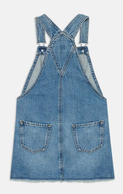 KIDS DENIM PINAFORE DRESS - Denim dress - medium indigo