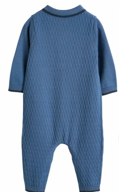Knitted Playsuit - blue