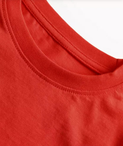 Red Sports Crew Neck T-Shirts