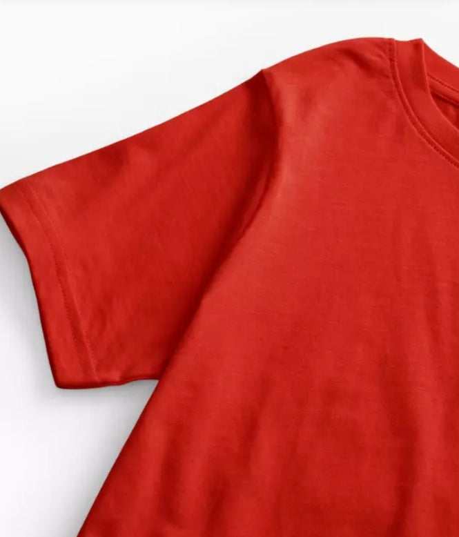 Red Sports Crew Neck T-Shirts