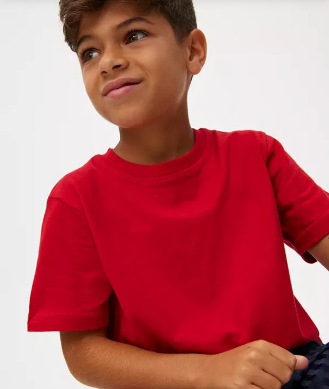 Red Sports Crew Neck T-Shirts
