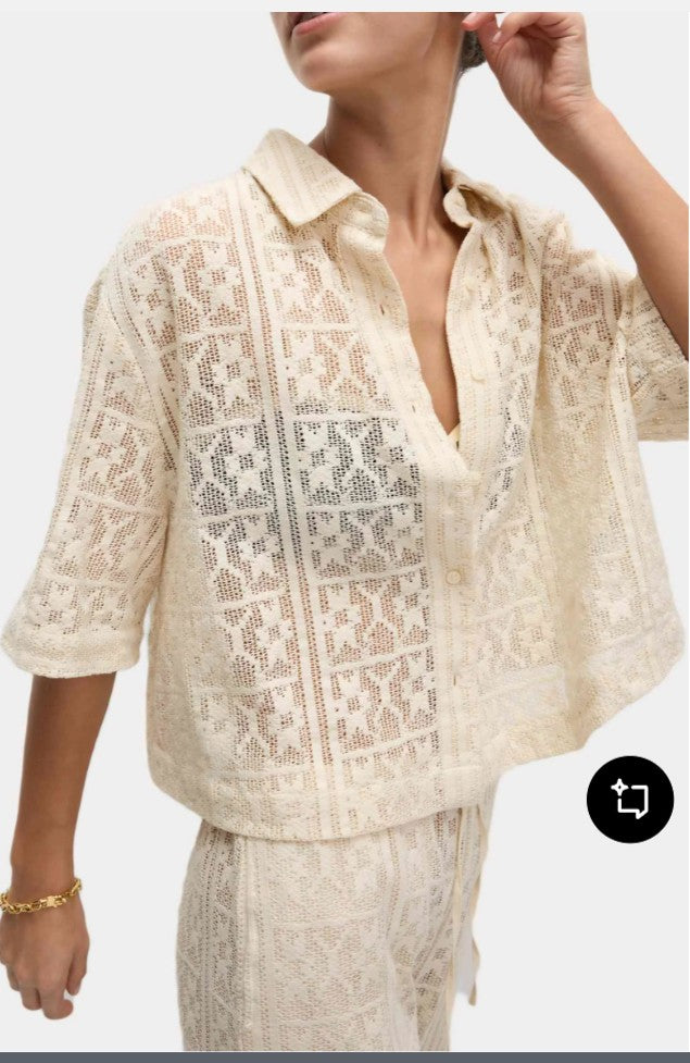Pure Cotton Short Sleeve Beach Shirt