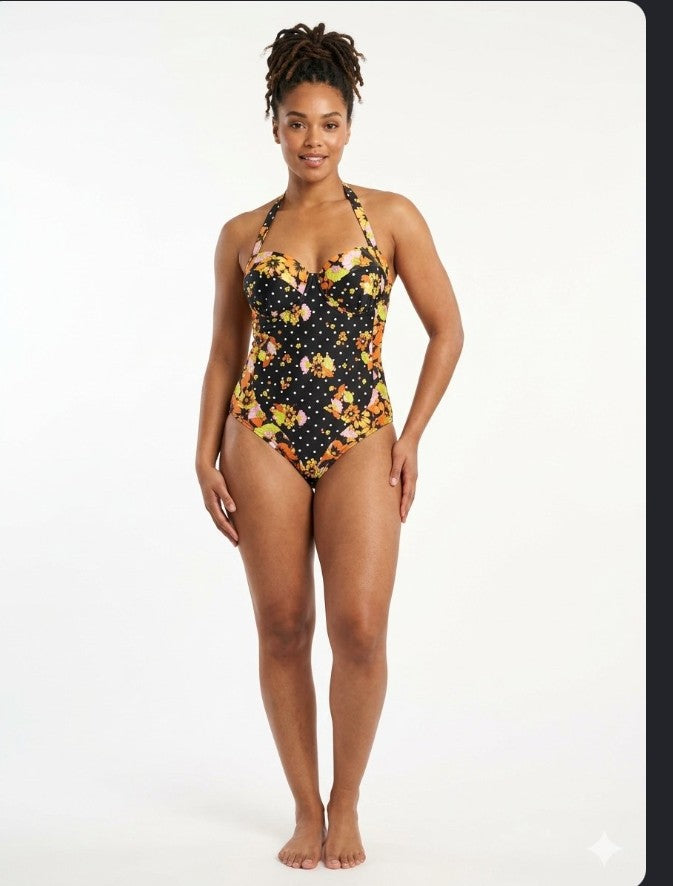 Women Retro Belted Swimsuit