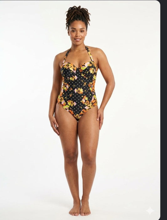 Women Retro Belted Swimsuit