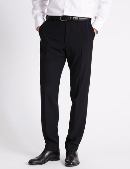 Slim Fit Flat Front Trousers