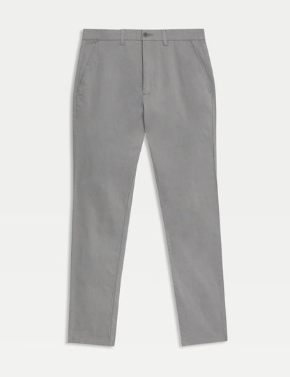 Slim Fit Stretch Chinos Light Grey