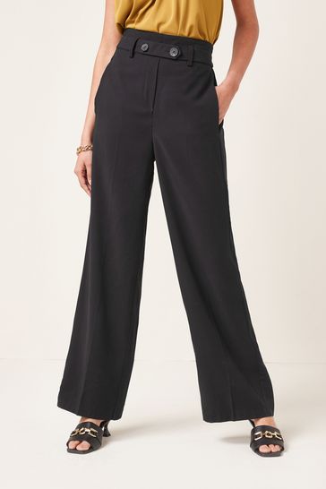 Tailored Wide Leg Trousers Navy