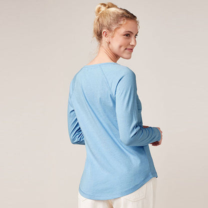 Blue Riviera Graphic Raglan Long Sleeve Top