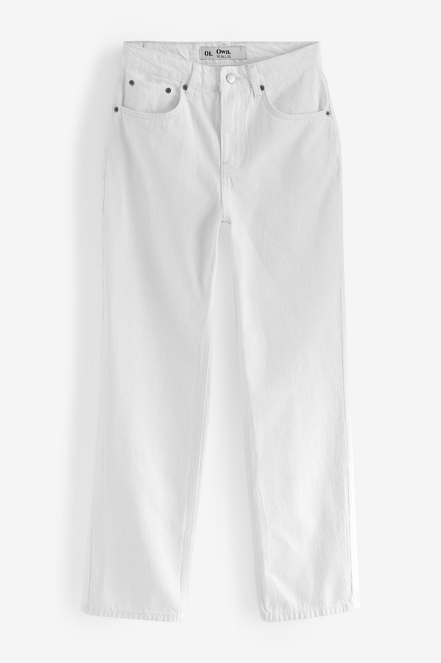 Own. 90's Straight Leg Jeans White