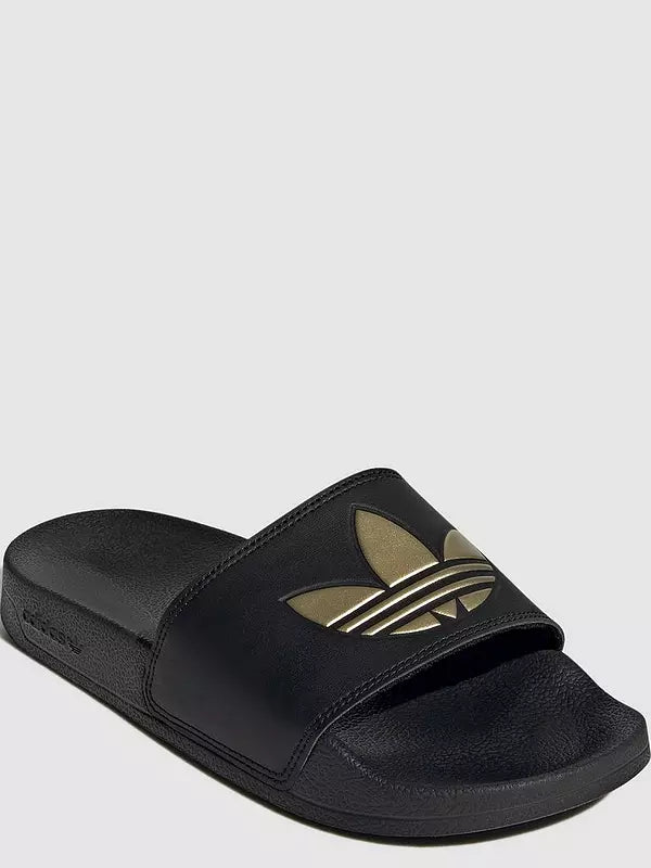 Adidas Originals Womens Adilette Lite Sliders - Black/Gold