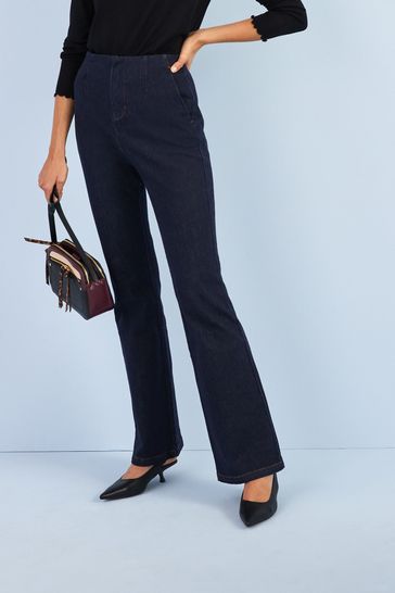 Rinse Blue Flare High Rise Jeans