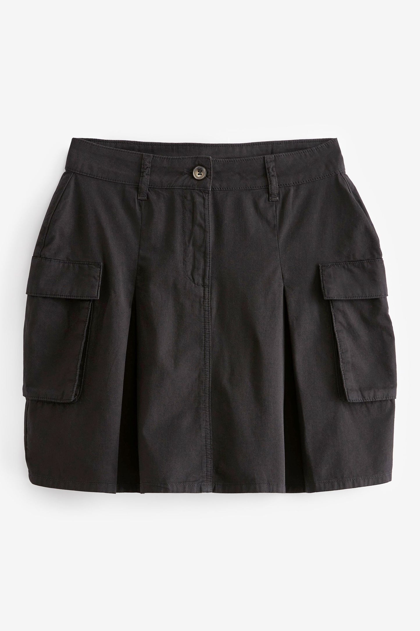 Black Utility Mini Cargo Skirt