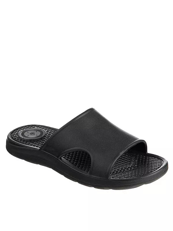 TOTES Mens Solbounce Vented Slide Sandal - Black