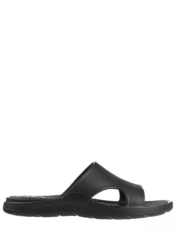 TOTES Mens Solbounce Vented Slide Sandal - Black