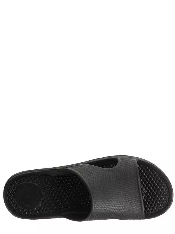 TOTES Mens Solbounce Vented Slide Sandal - Black