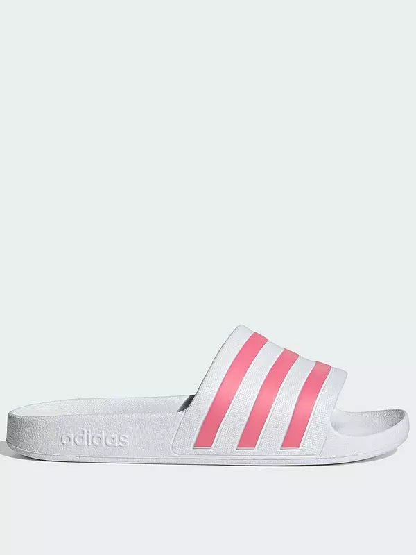 Adidas Sportswear Womens Adilette Aqua Sliders - White/Pink