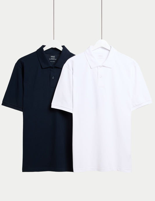 Ultimate 2 Pack Cotton Rich Polo Shirt