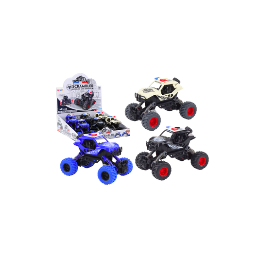 Scrambler pull & go police car assortment