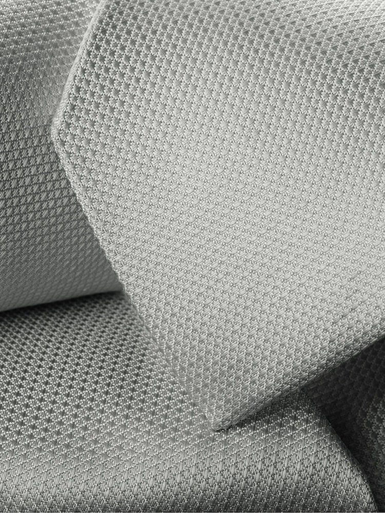 Next Textured Tie - Silver