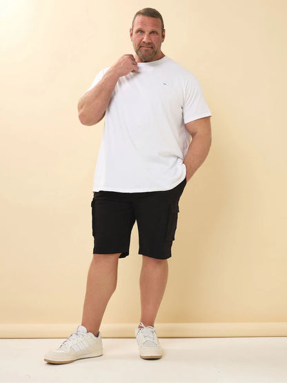 Big&Tall Black Stretch Cargo Shorts