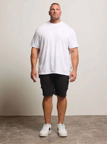 Big&Tall Black Stretch Cargo Shorts