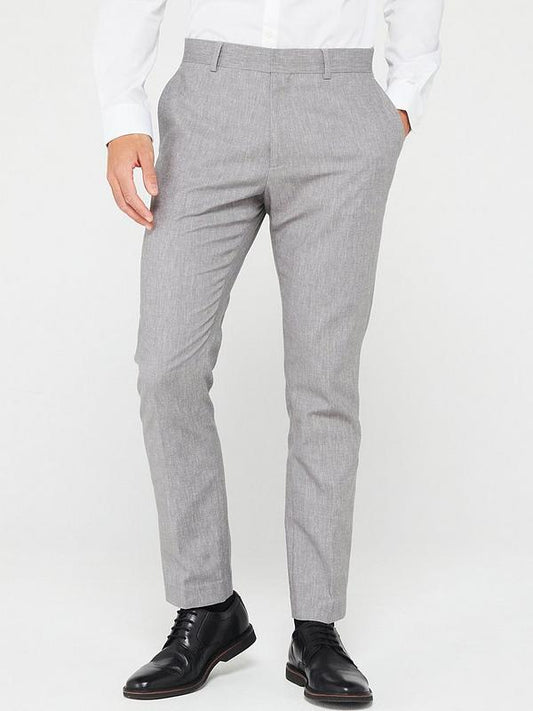 Very Man Textured Suit Trouser - Grey
