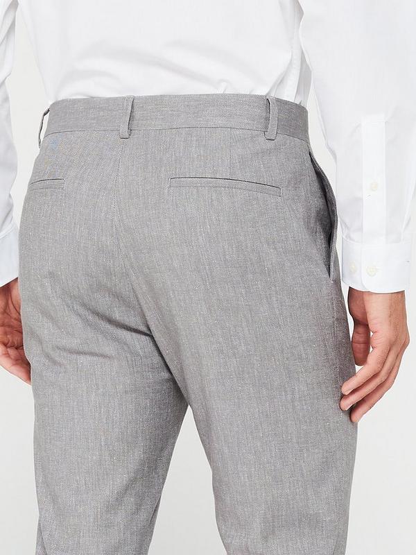 Very Man Textured Suit Trouser - Grey