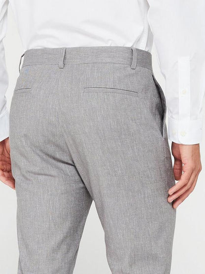 Very Man Textured Suit Trouser - Grey