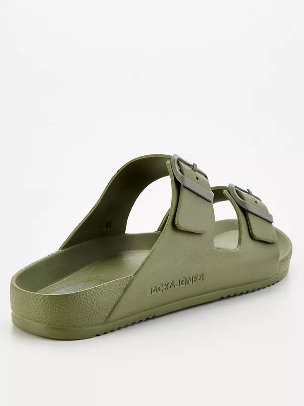 Jack & Jones Jack & Jones Croxton Moulded Two Strap Sandals - Khaki
