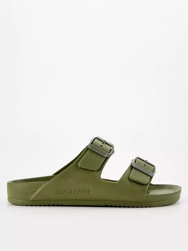 Jack & Jones Jack & Jones Croxton Moulded Two Strap Sandals - Khaki